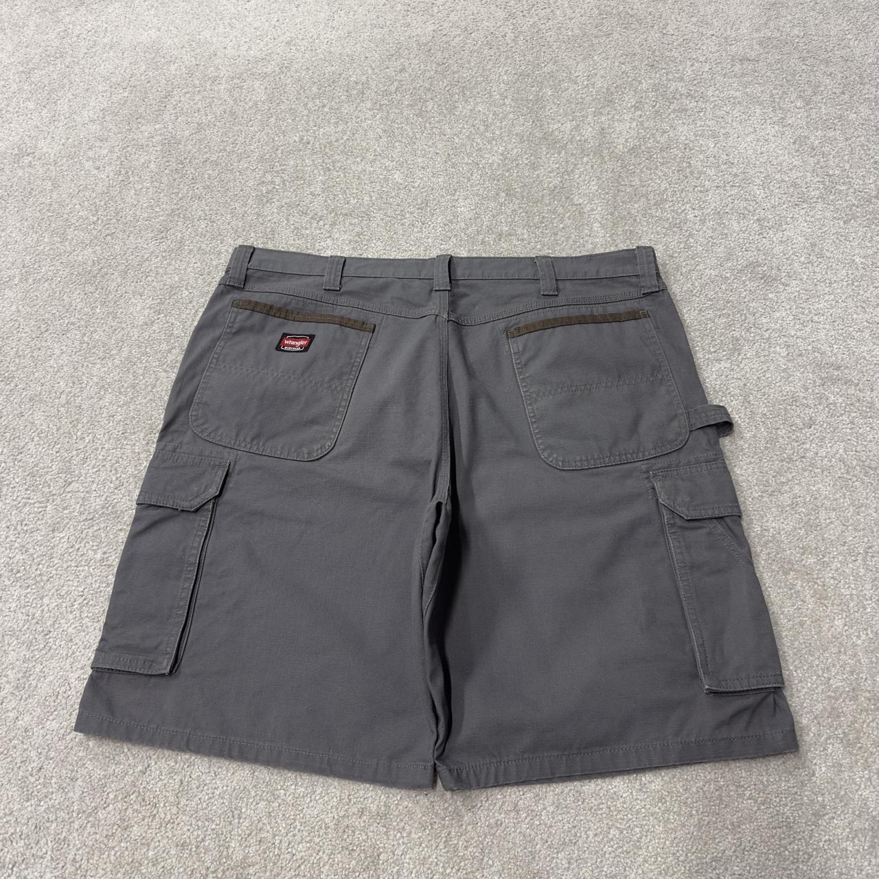 Wrangler baggy cargo shorts grey W40 canvas summer holiday utility