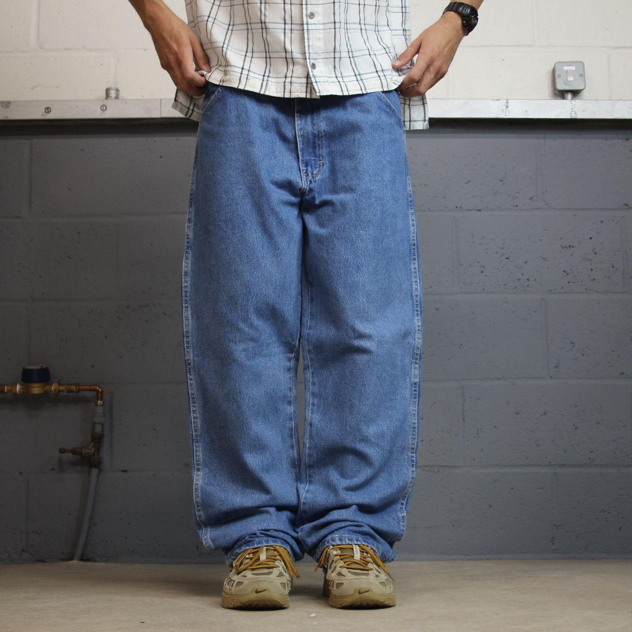 Dickies jeans loose straight denim y2k W38L30 blue Loose thick 100% cotton workwear skate pants