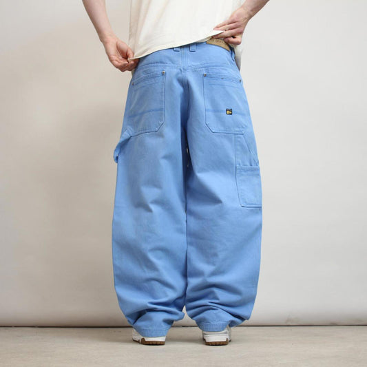 Baggy PJ carpenter jeans W36 L31 blue wide leg heavy denim 90s style skater cargos