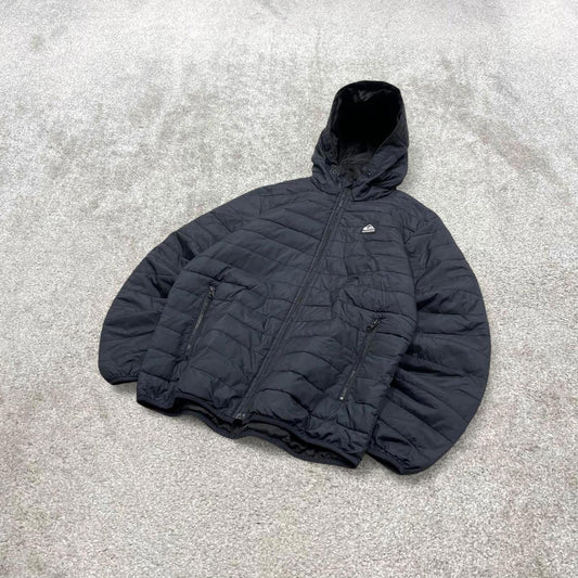 00s Quiksilver technical padded jacket M men's black y2k style hooded winter coat