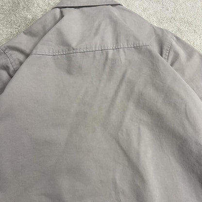Y2K Quiksilver harrington jacket embroidered Large men's grey Surf bomber style