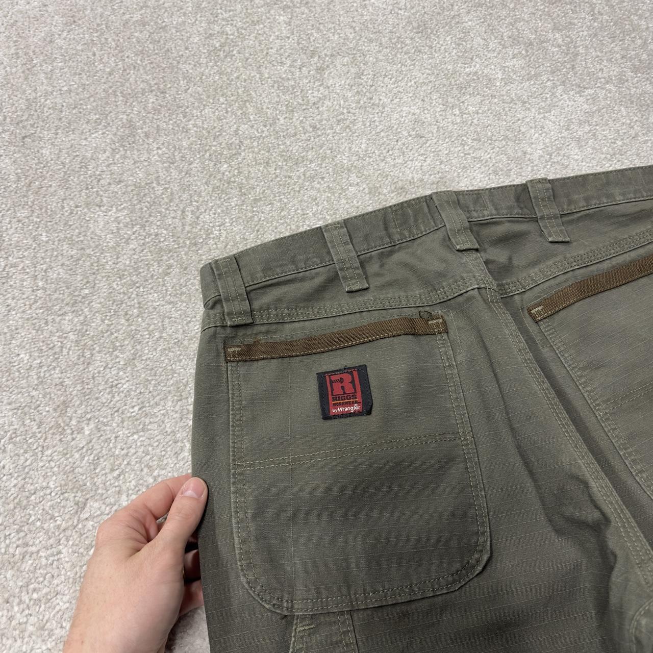 Wrangler carpenter jeans y2k green W32L32 Loose leg skater style workwear utility cargo trousers