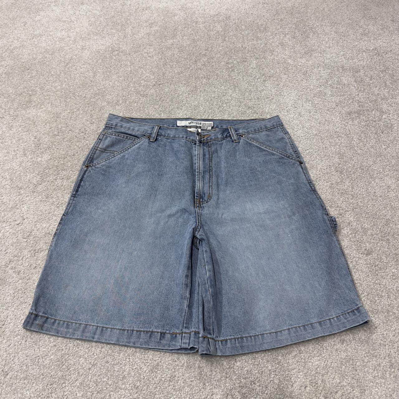 Falls creek denim carpenter shorts Y2K blue Loose fit skater surf cargo shorts