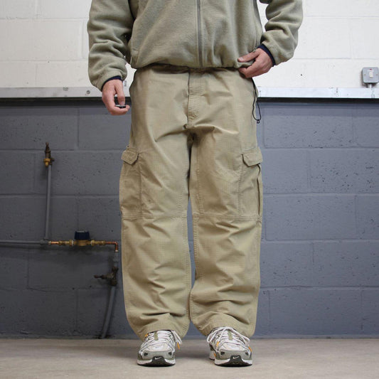 Carhartt cargo skater pants W42 L30 mens tan relaxed 90s style cargos