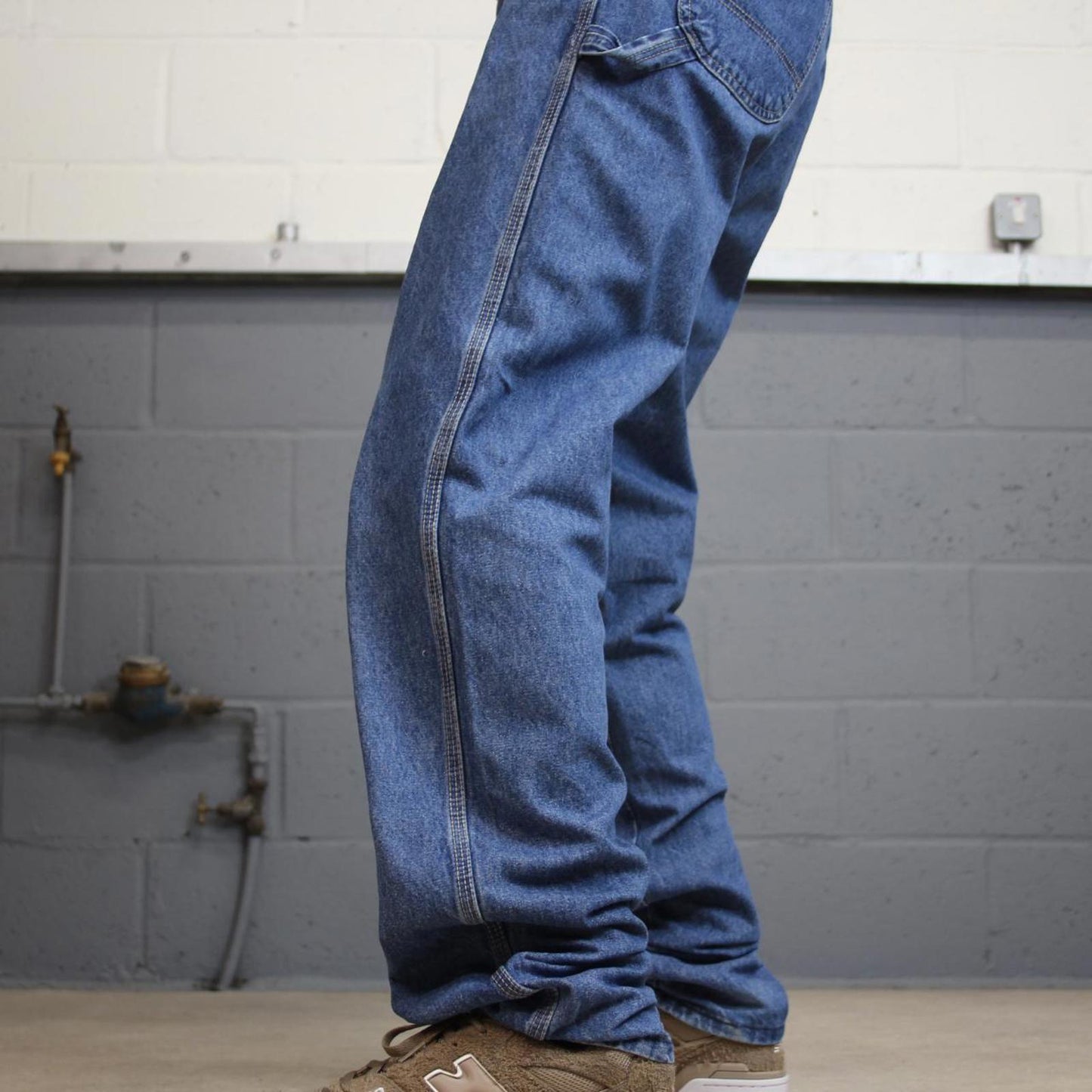 Loose Dickies carpenter jeans 10T W28L36 blue denim 90s style skater trousers