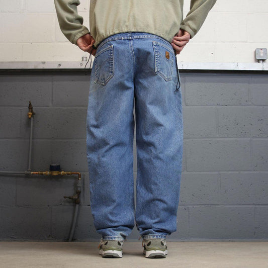 Y2K vintage Carhartt jeans blue 38x32 Relaxed fit denim skate style work pants