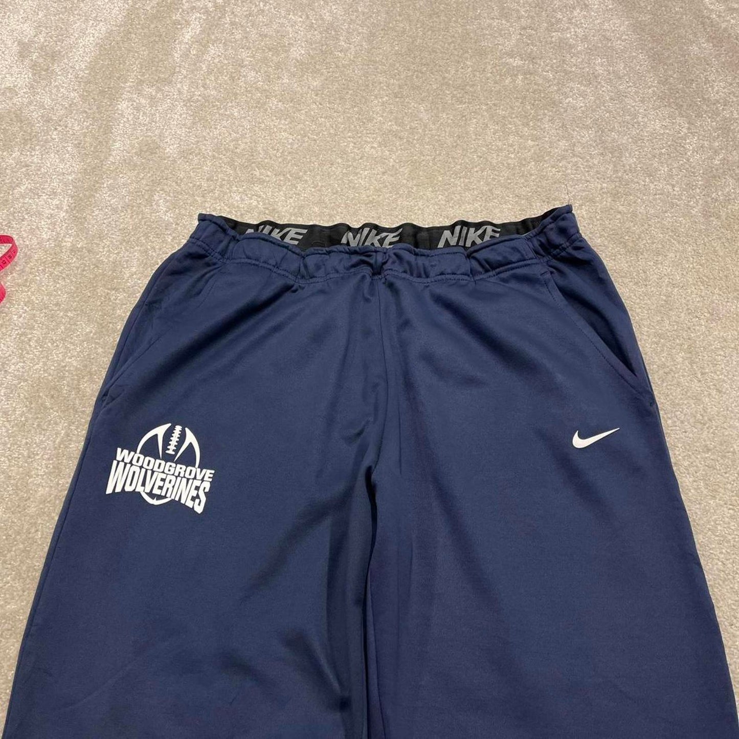 00s Nike tracksuit bottoms navy 3XL loose y2k style sportswear track pants gym wear