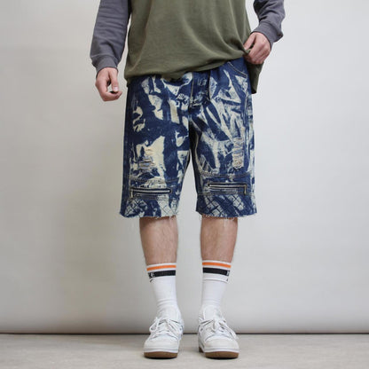 Acid wash Blue Just no logo jean shorts W38