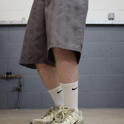 Dickies checkered baggy carpenter shorts grey Twill chino skater style shorts wide long leg