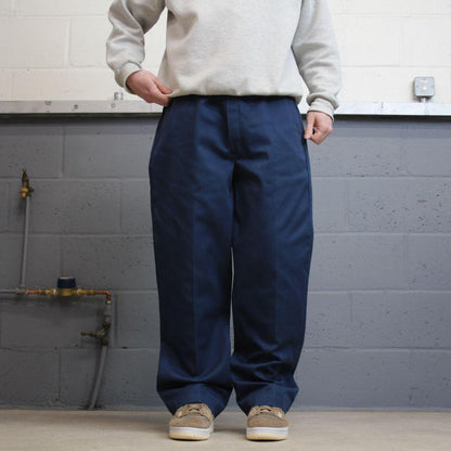 Vintage Dickies work pants loose fit navy Twill chino skate style trousers wide leg