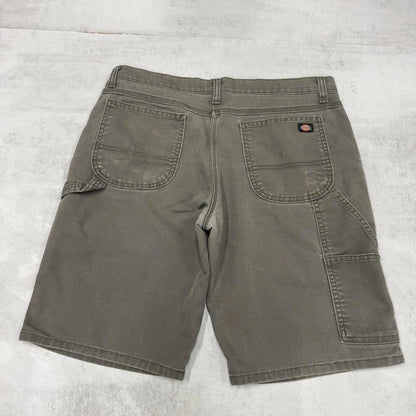 Mens Loose Dickies Carpenter Jorts W34 Green canvas denim cargo summer skate shorts