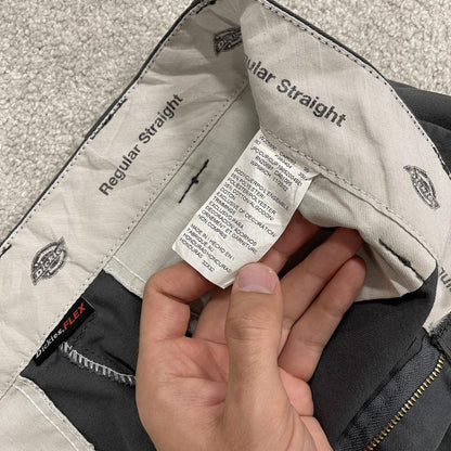 Y2K Dickies cargo trousers regular straight fit grey Chino skater style surf pants utility pockets