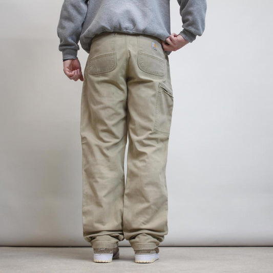 Carhartt carpenter pants W33 L36 beige relaxed skater style cargos