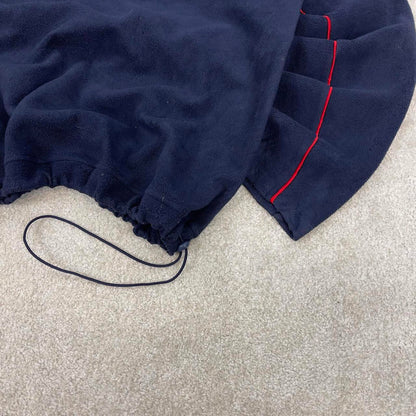 Y2K FILA us open series fleece XL navy coupe rogers pullover 1/4 zip embroidered design