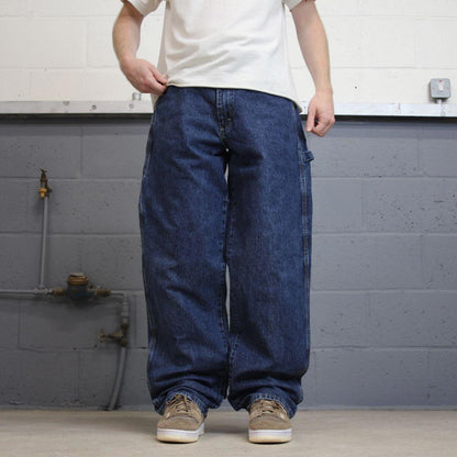 Blue Wrangler carpenter jeans W34L34 loose baggy cargo skater style jeans