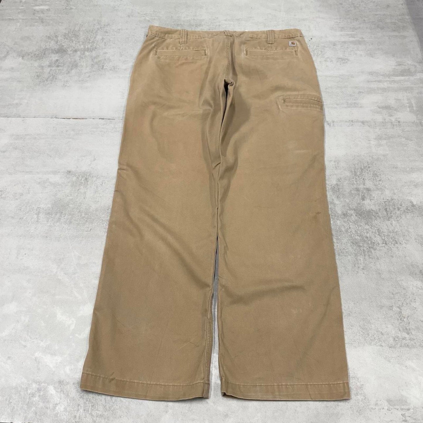 Mens Carhartt carpenter pants W38 L30 tan relaxed 90s style cargos