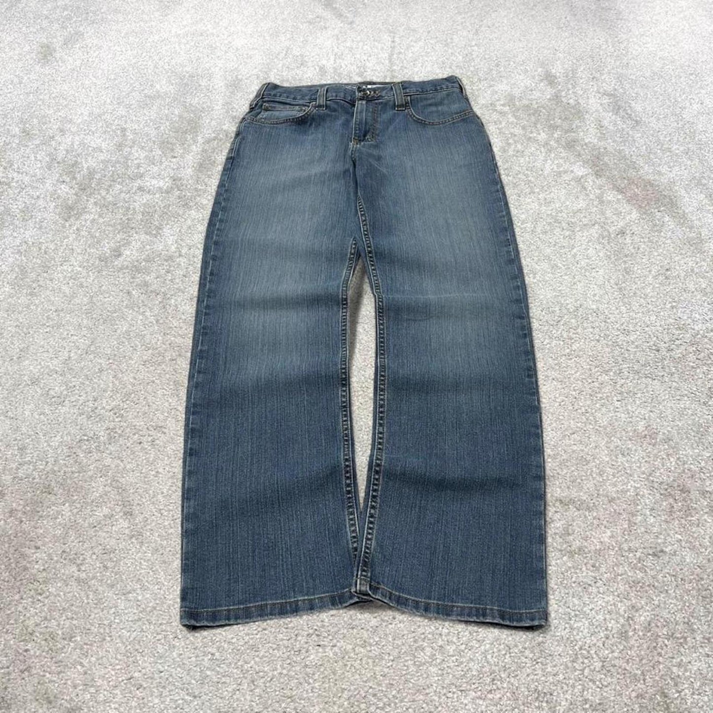 Y2k Carhartt jeans denim work pants blue Relaxed denim workwear pants white patch logo