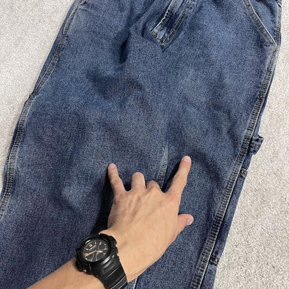 RK Brand baggy carpenter jeans y2k wide leg W34L30 blue Loose skater style work cargos