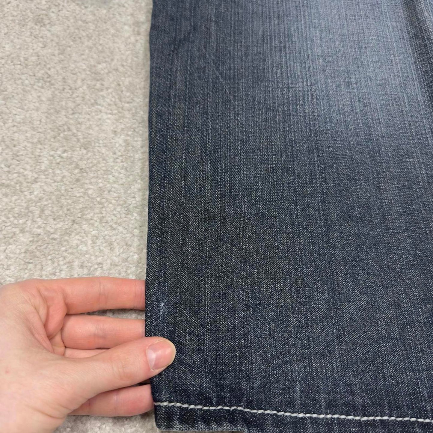 Vintage Y2k denim shorts skater style blue Agile long loose leg denim summer festival jorts