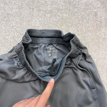 Grey loose Nike joggers Small y2k style Dri-Fit sweatpants Swoosh logo track pants