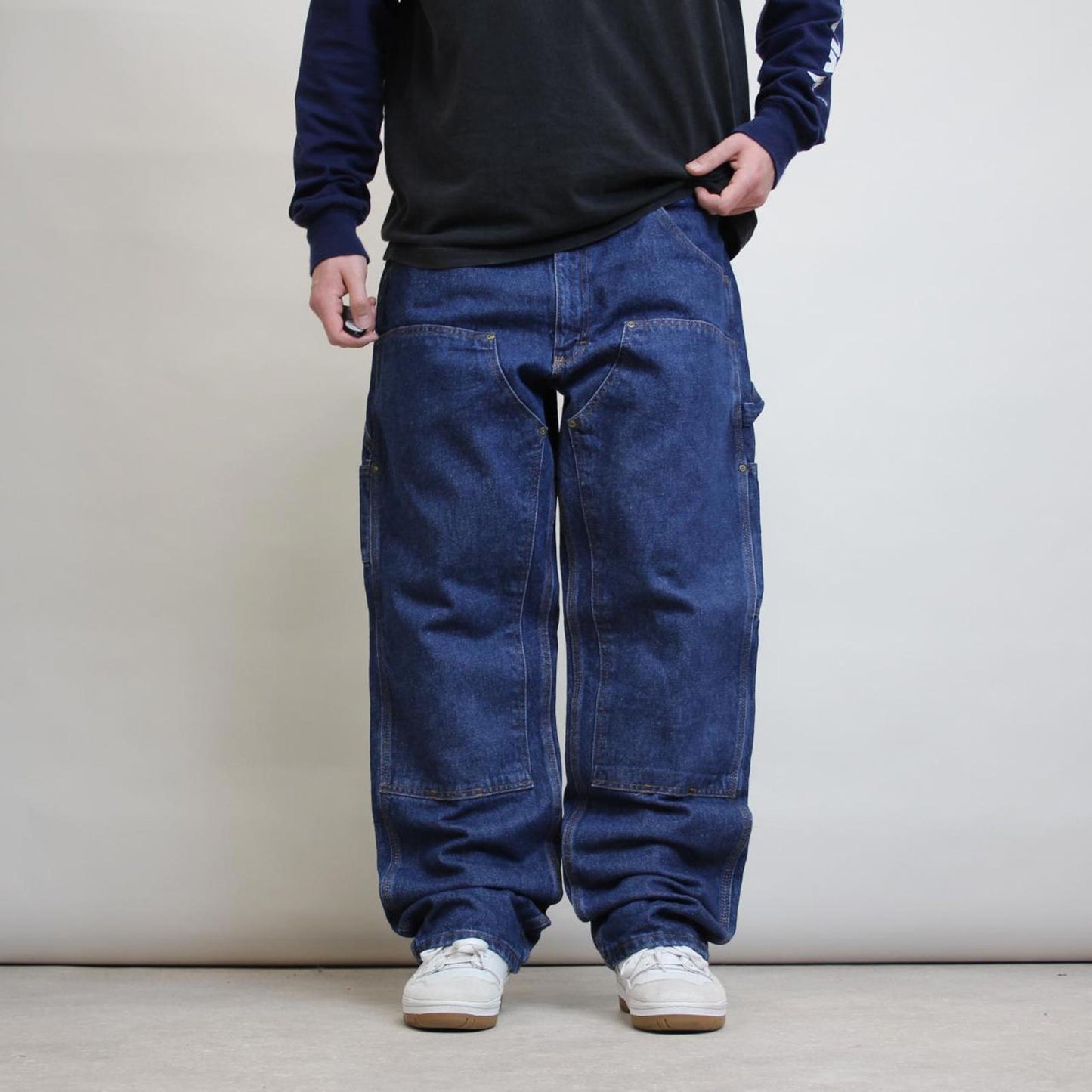 Blue Key double knee carpenter jeans W38L32 baggy denim skater pants