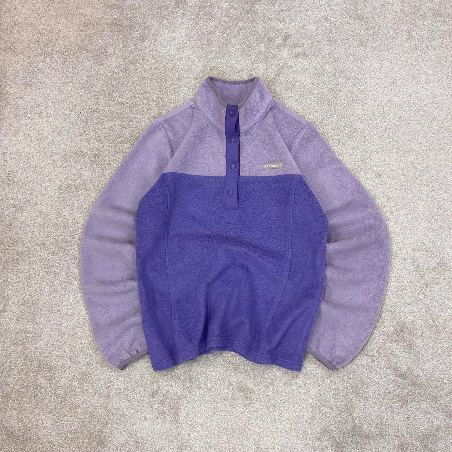 Purple Womens Columbia technical snap t fleece Small y2k style autumn