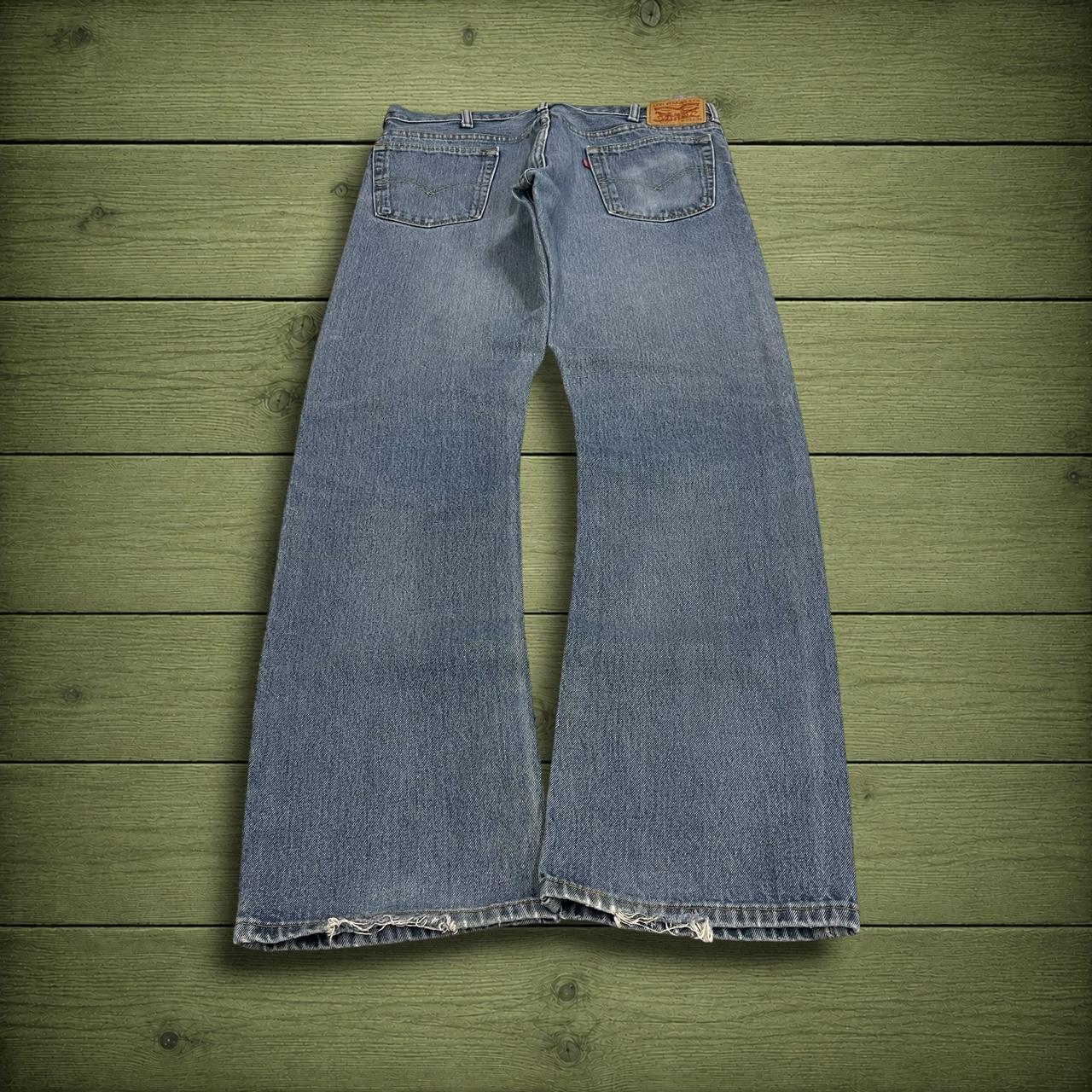 Y2K Levi’s 517 bootcut jeans blue denim Loose bootcut pants with red tab logo