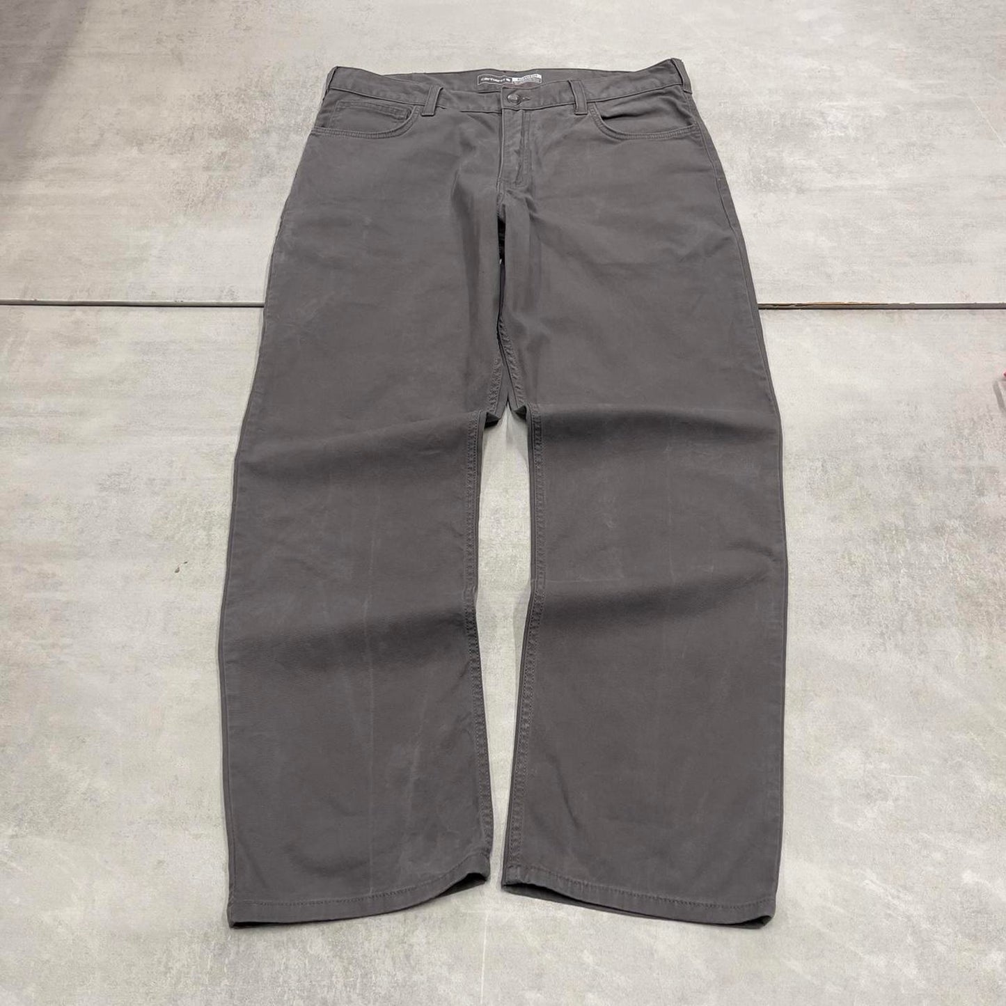 Carhartt carpenter pants W36L32 90s style skater canvasy loose Grey cargos