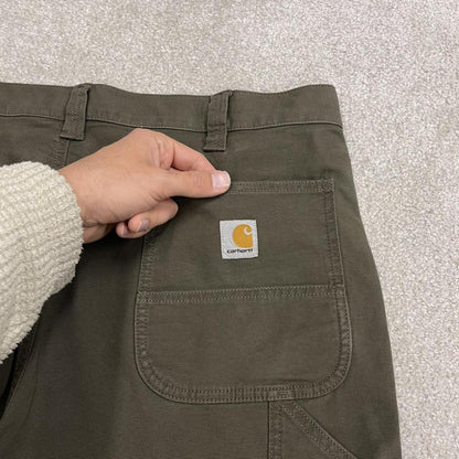 Carhartt baggy cargo shorts carpenter green Relaxed fit canvas skater style work shorts