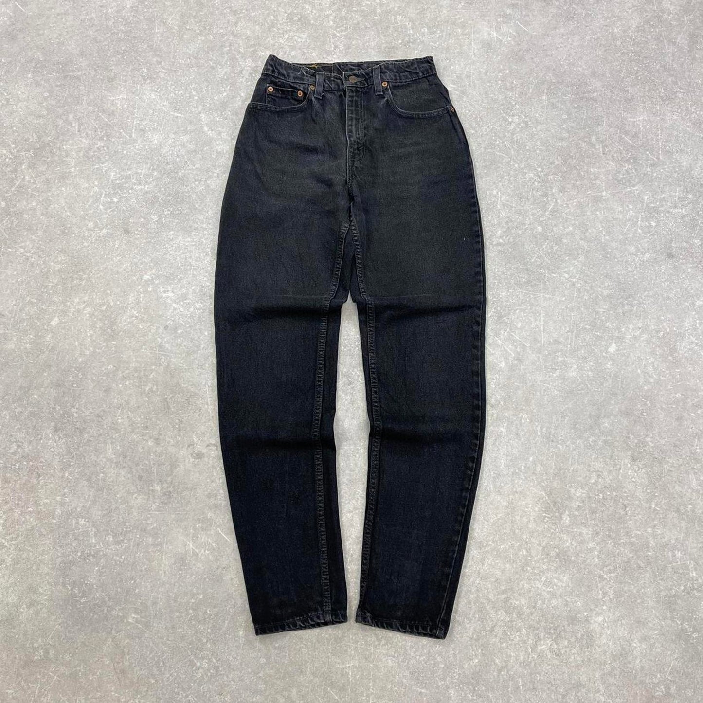 Black Levi's 550 jeans W26L32 size 7 Long women's denim pants 5 pocket casual autumn wear