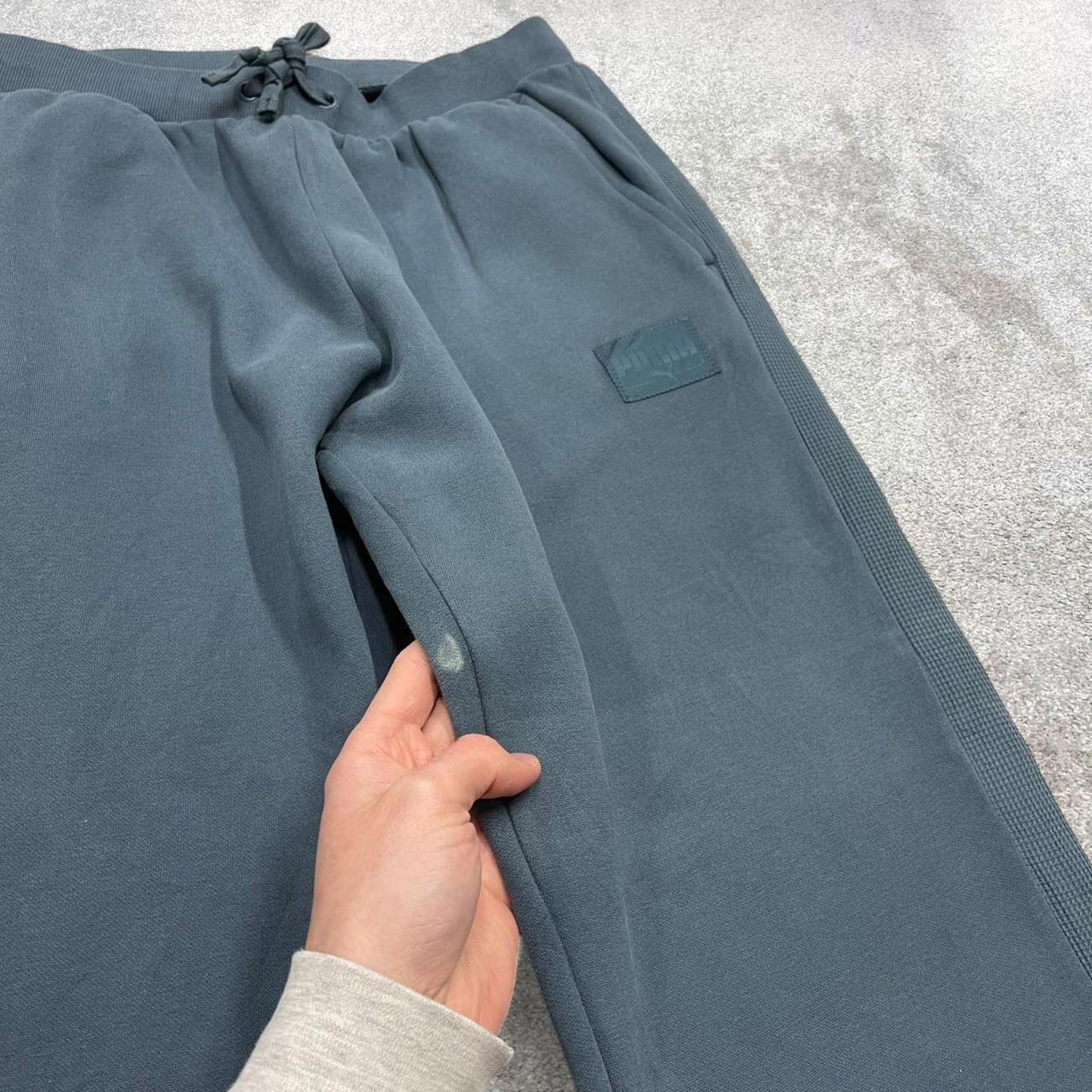 Vintage y2k Puma tracksuit bottoms blue Loose drawstring gym sweat track pants