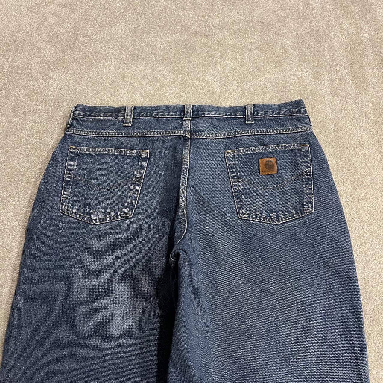 Vintage Carhartt jeans y2k denim blue Loose relaxed fit 5 pocket work pants