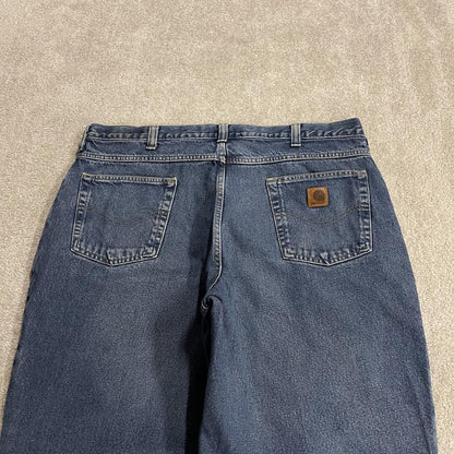 Vintage Carhartt jeans y2k denim blue Loose relaxed fit 5 pocket work pants