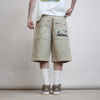 Baggy Southpole Urban Active embroidered jorts W32 long wide leg rare 90s style skater shorts