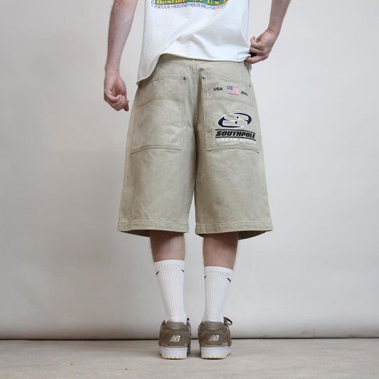 Baggy Southpole Urban Active embroidered jorts W32 long wide leg rare 90s style skater shorts