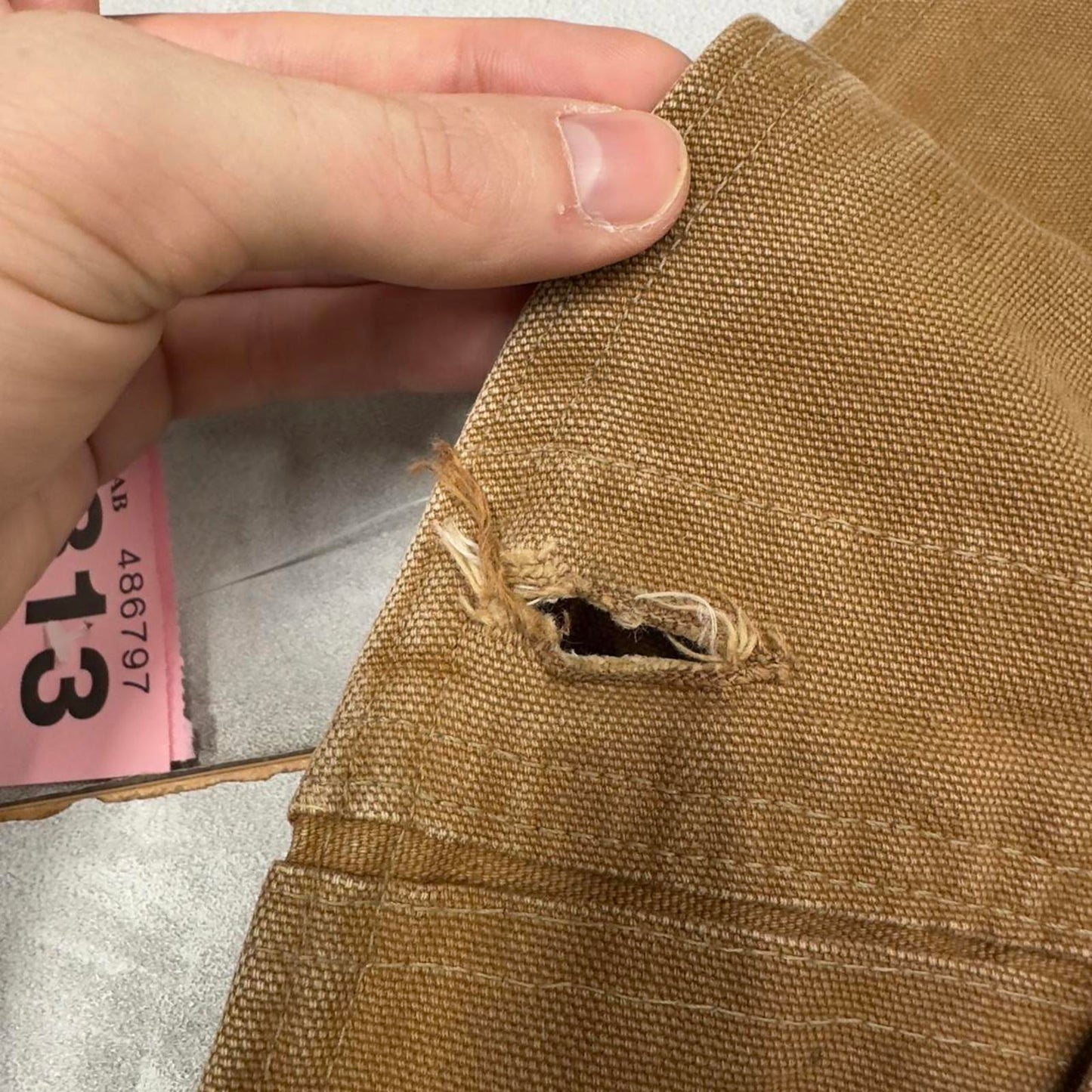 Vintage Carhartt dungarees W44L30 mens canvas overalls tan utility worker