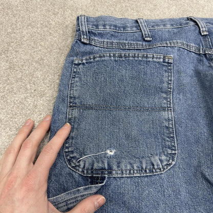 Y2k Wrangler carpenter shorts summer blue Loose 100% cotton jorts summer festival