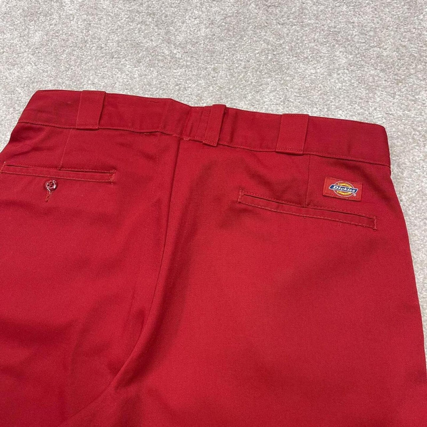 Dickies baggy carpenter shorts red Twill style chino skater shorts loose leg festival