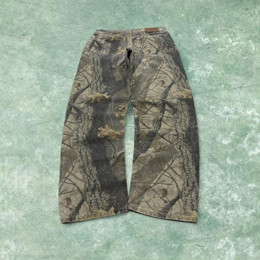 Vintage Realtree Wrangler 33x34 camo jeans khaki Hardwood camouflage denim pants