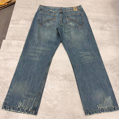 Drill Clothing Company jeans W36 L32 loose distressed design hip hop jeans