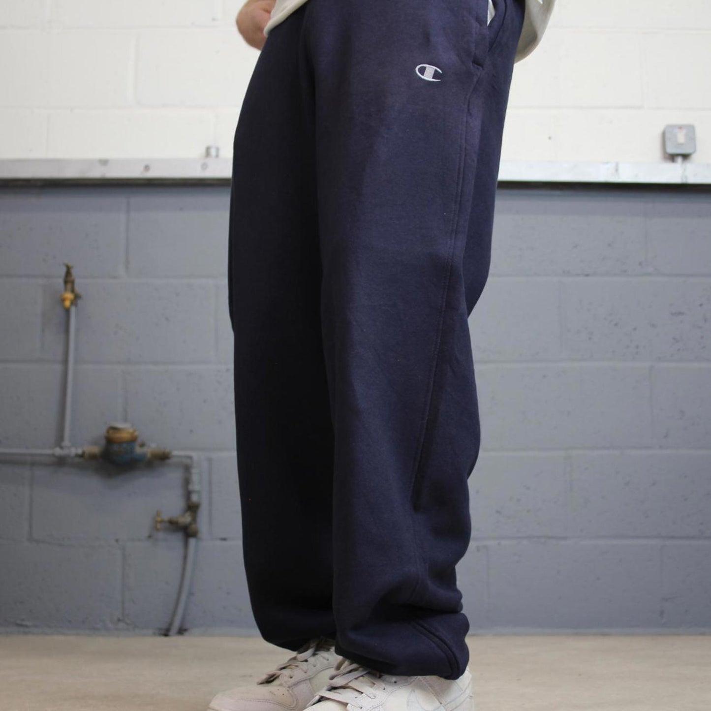Y2k navy baggy Champion joggers M y2k style sportswear track pants loose fit