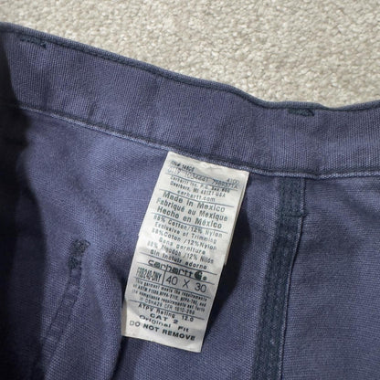 Carhartt Baggy cargo pants y2k W40L30 navy Loose fit skater workwear pants, utility pockets