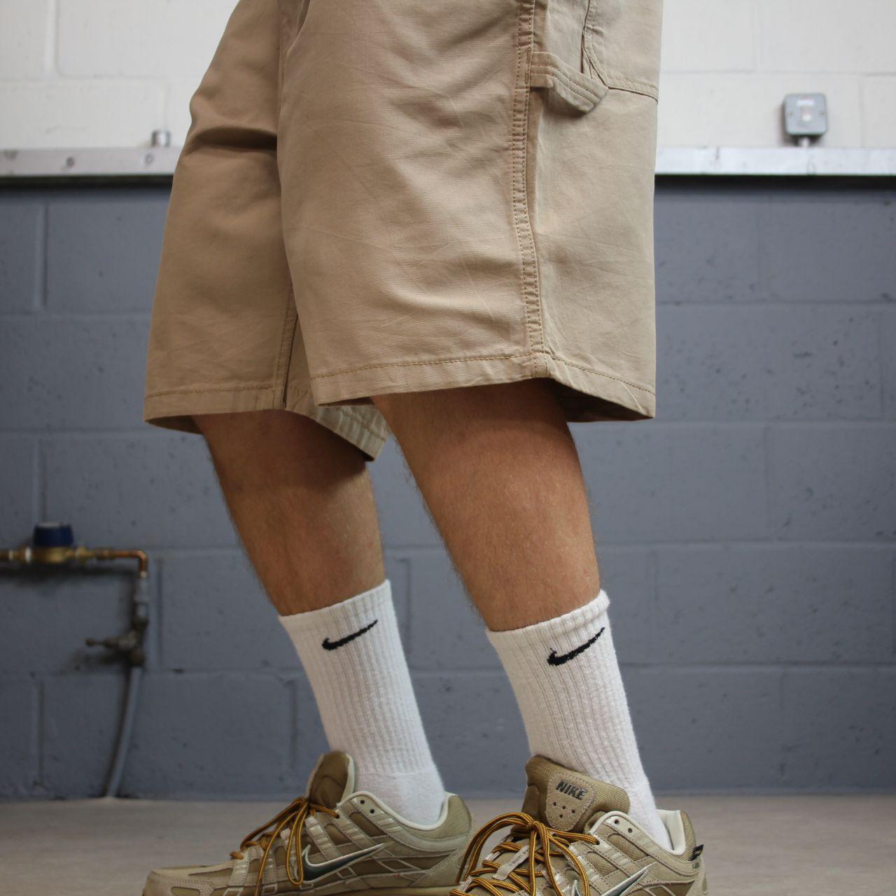Blue Mountain carpenter shorts y2k tan Loose fit surfer style summer utility shorts