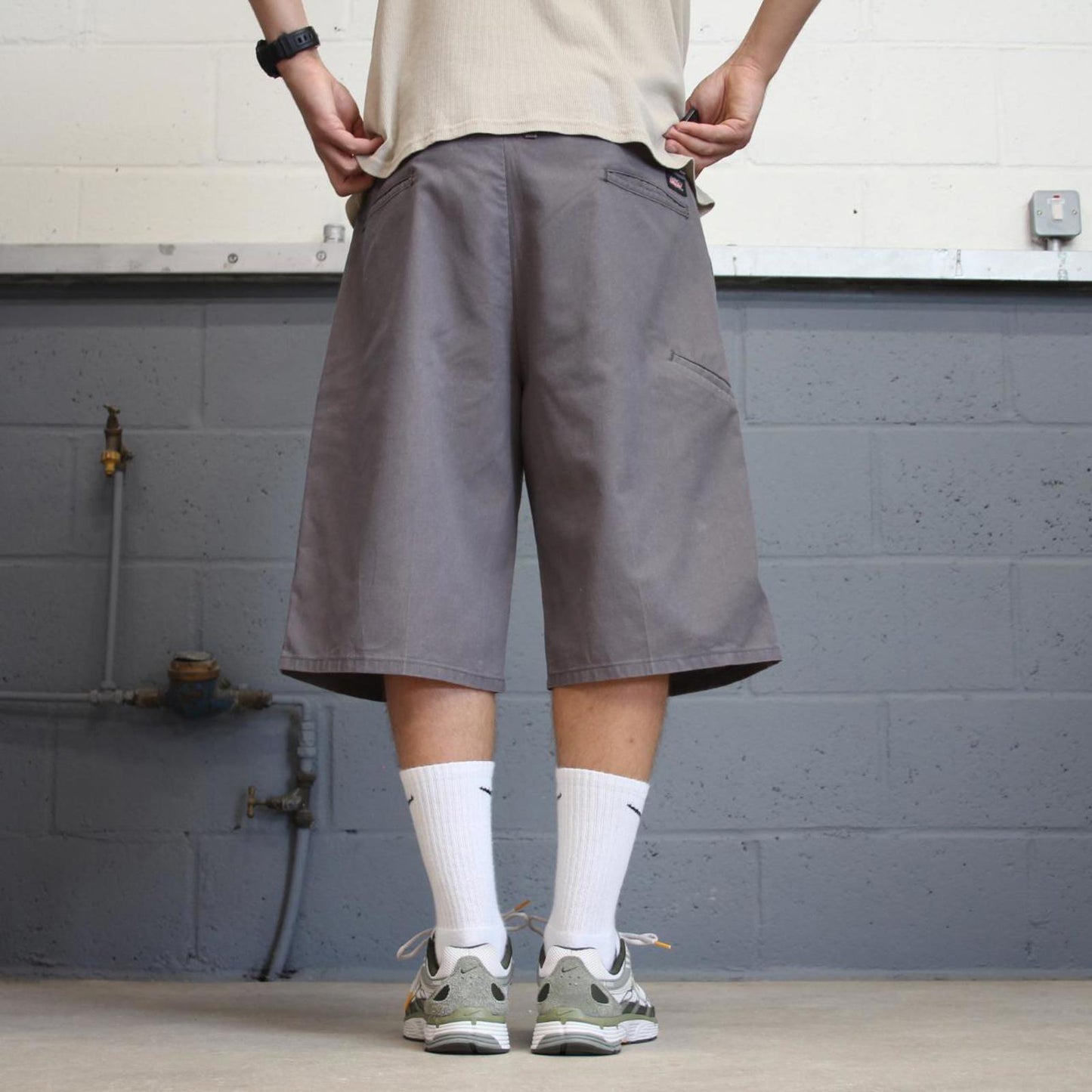 Baggy Grey Dickies carpenter shorts W38