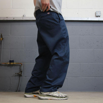 Vintage Dickies work pants navy Loose straight twill chino skate style trousers