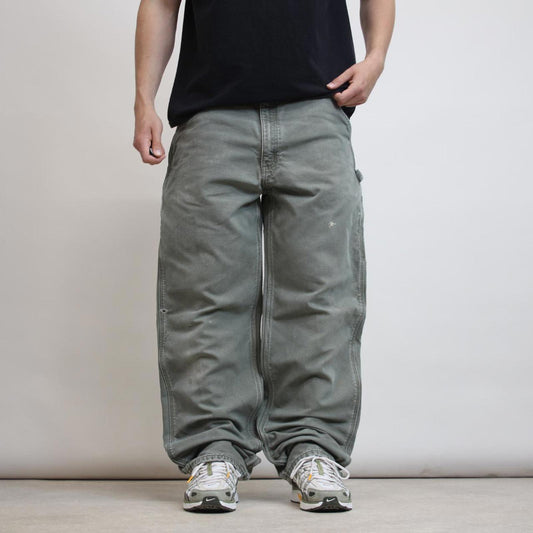 Baggy Carhartt carpenter jeans W36 L35 wide leg flannel lined 90s style skater cargos