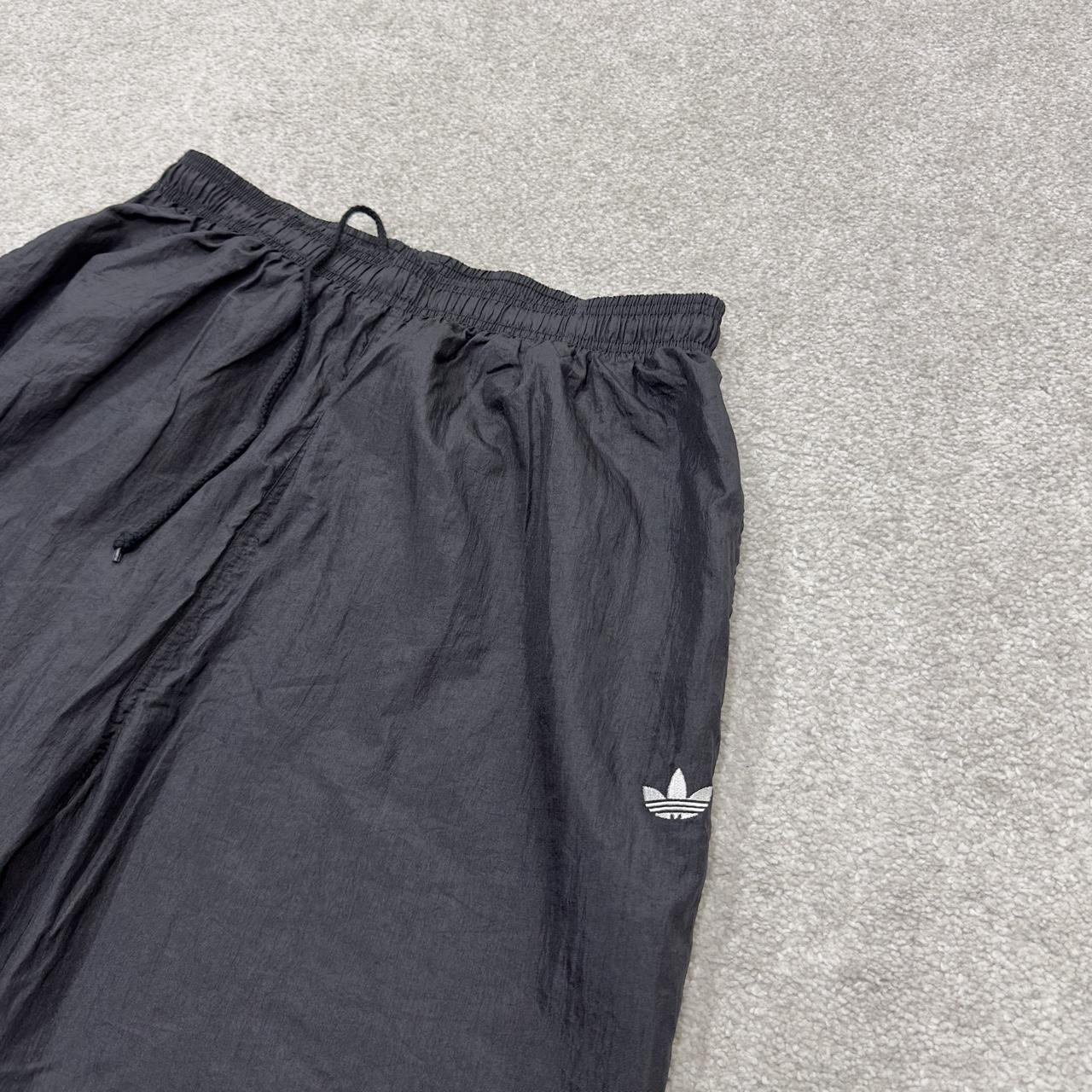 Vintage y2k Adidas tracksuit bottoms black Loose leg 2000s style casual track pants