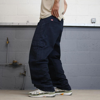 Baggy Navy Wrangler carpenter pants W38L32