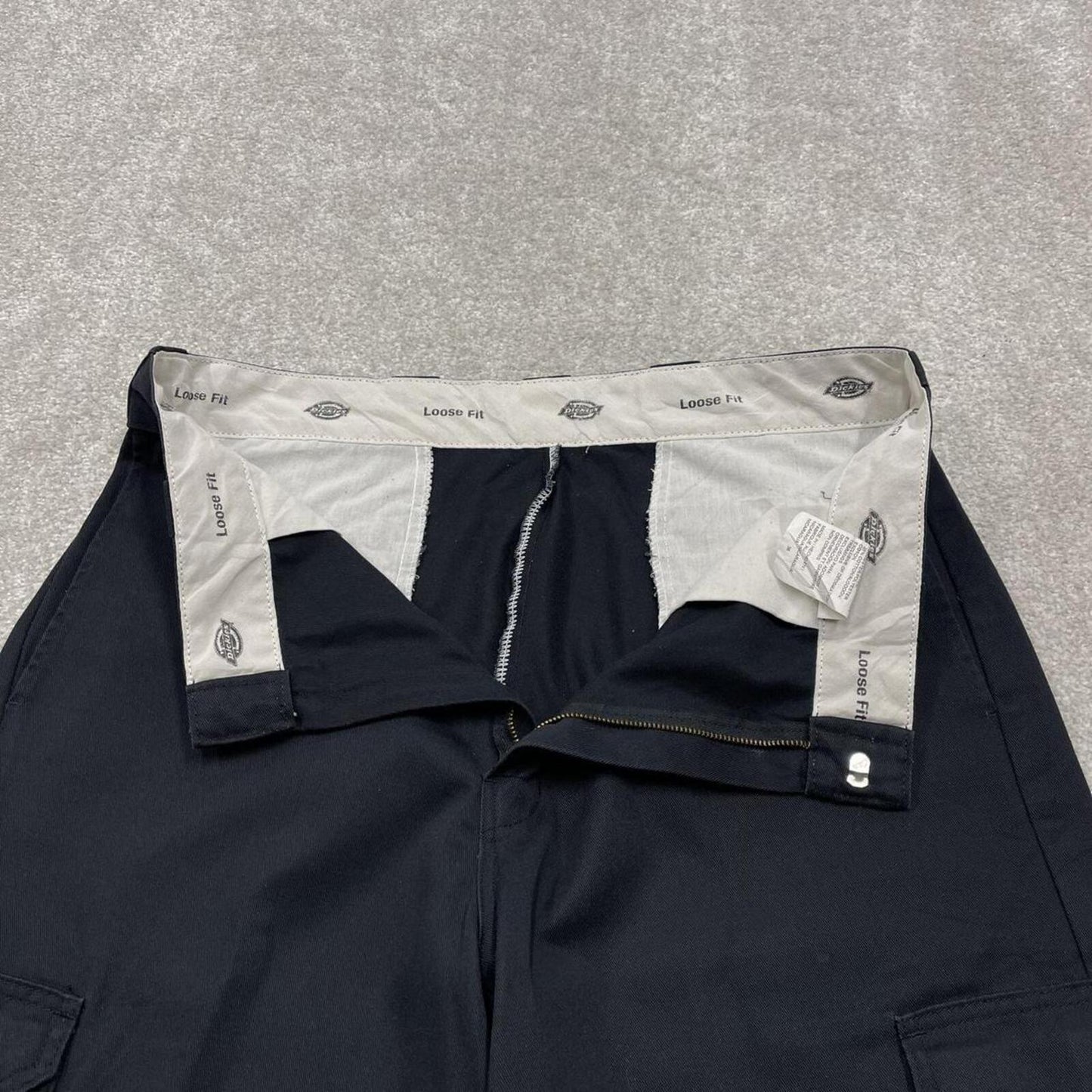 Y2k baggy Dickies cargo shorts skater style black W36 Loose wide leg fit
