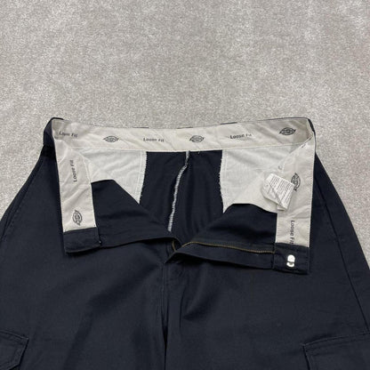 Y2k baggy Dickies cargo shorts skater style black W36 Loose wide leg fit